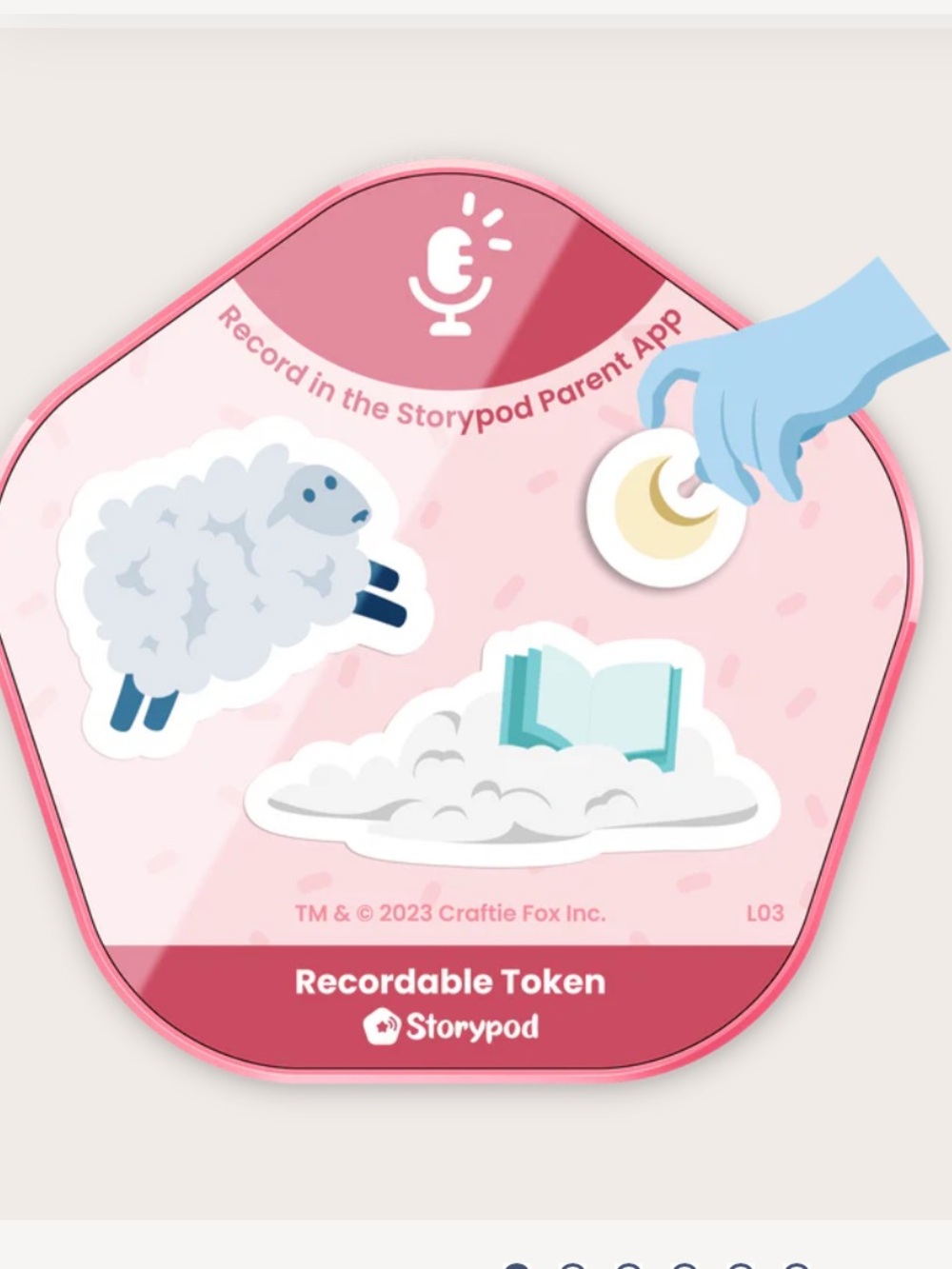 Storypod NWT Recordable Token Record Your Voice 120 minute token